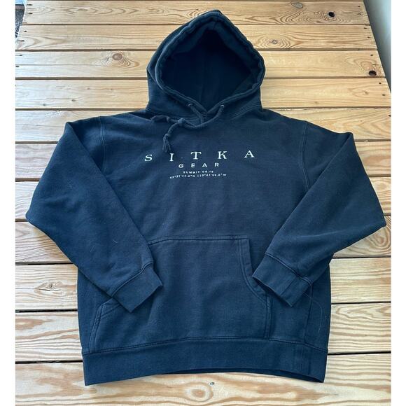 Sitka Hoodie Sweatshirt Size Small Men’s Black Pullover - Picture 1 of 6